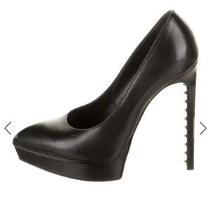 Saint Laurent Black Platform Studded Heels